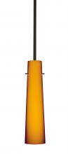  1TT-567480-BR - Besa Camino Stem Pendant Bronze Amber Matte 1x40W Halogen