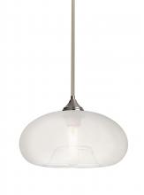  1TT-BANAFR-SN - Besa Stem Pendant Bana Satin Nickel Frost 1x60W Medium Base