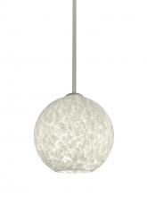  1TT-COCO819-LED-SN - Besa Coco 8 Stem Pendant, Carrera, Satin Nickel Finish, 1x9W LED