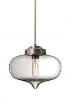  1TT-MIRACL-SN - Besa Mira Stem Pendant Satin Nickel Clear 1x60W T10