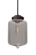  1TT-OLINSM-BR - Besa Olin Stem Pendant Bronze Smoke 1x60W Medium Base T10