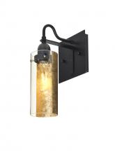  1WG-DUKEGF-BK - Besa Duke Wall, Gold Foil, Black Finish, 1x60W Medium Base