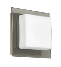  1WS-7735SM-LED-SN - Besa Wall Alex Satin Nickel Opal/Smoke 1x5W LED