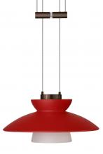  1XA-271831-BR - Besa Pendant Trilo 7 Bronze Red Matte 1x50W Halogen