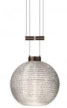  1XA-4615GL-BR - Besa Pendant Kristall 6 Bronze Glitter 1x35W Halogen