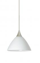  1XC-174307-LED-SN - Besa Pendant Domi Satin Nickel White 1x6W LED