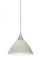  1XC-1743KR-LED-SN - Besa Pendant Domi Satin Nickel Chalk 1x6W LED