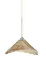  1XC-191383-SN - Besa Pendant Hoppi Satin Nickel Mocha 1x50W Halogen