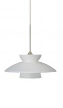  1XC-271825-LED-SN - Besa Pendant Trilo 7 Satin Nickel Frost 1x5W LED