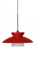  1XC-271831-LED-BR - Besa Pendant Trilo 7 Bronze Red Matte 1x5W LED