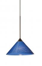  1XC-282484-LED-BR - Besa Pendant Kona Bronze Blue Starpoint 1x5W LED