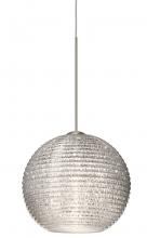  1XC-4615GL-LED-SN - Besa Pendant Kristall 6 Satin Nickel Glitter 1x5W LED