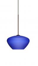  1XC-541087-BR - Besa Pendant Peri Bronze Blue Matte 1x50W Halogen