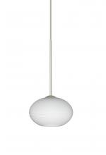  1XC-561207-SN - Besa Pendant Lasso Satin Nickel Opal Matte 1x50W Halogen