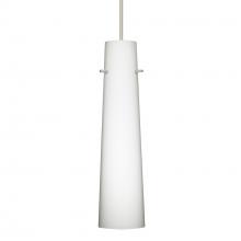  1XC-567407-LED-SN-L - Besa Camino Pendant Satin Nickel Opal Matte 1x50W Halogen, 15Ft. Cord