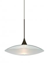  1XC-6294CL-BR - Besa Pendant Spazio Bronze Clear/Frost 1x50W Halogen