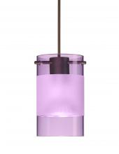  1XC-6524EA-BR - Besa Pendant Scope Bronze Amethyst/Frost 1x50W Halogen Mr16