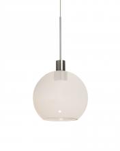  1XC-NEWTON6MW-LED-SN - Besa, Newton 6 Cord Pendant, Milky White, Satin Nickel Finish, 1x3W LED