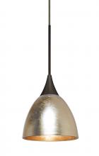  1XT-1758GF-BR - Besa Divi Pendant, Gold Foil, Bronze, 1x50W Halogen