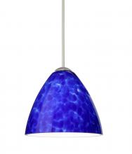  1XT-177986-LED-SN - Besa Pendant Mia Satin Nickel Blue Cloud 1x5W LED