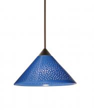  1XT-282484-BR - Besa Pendant Kona Bronze Blue Starpoint 1x50W Halogen