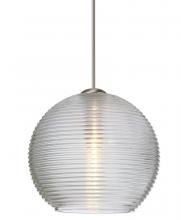  1XT-461500-SN - Besa Pendant Kristall 6 Satin Nickel Clear 1x35W Halogen