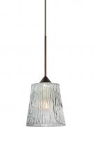  1XT-512500-BR - Besa Pendant Nico 4 Bronze Clear Stone 1x35W Halogen