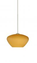  1XT-541080-LED-SN - Besa Pendant Peri Satin Nickel Amber Matte 1x5W LED