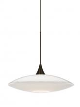  1XT-629406-LED-BR - Besa Pendant Spazio Bronze Opal Glossy 1x5W LED