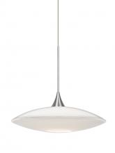  1XT-629406-LED-SN - Besa Pendant Spazio Satin Nickel Opal Glossy 1x5W LED