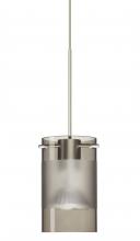  1XT-6524ES-SN - Besa Pendant Scope Satin Nickel Smoke/Frost 1x50W Halogen Mr16