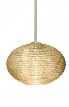  1TT-4913GD-LED-SN - Besa Pendant Pape 12 Satin Nickel Gold Glitter 1x9W LED