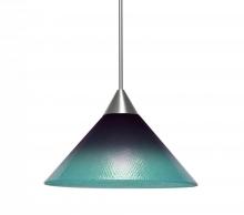  1XP-JADEPB-SN - Besa, Jade Cord Pendant, Purple/Blue, Satin Nickel Finish, 1x50W Halogen