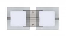  2WS-773539-LED-SN - Besa Wall Alex Satin Nickel Opal/Clear 2x5W LED