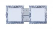  2WS-7735SF-LED-CR - Besa Wall Alex Chrome Opal/Silver Foil 2x5W LED