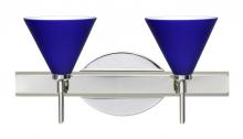  2SW-5121CM-CR - Besa Wall Kani Chrome Cobalt Blue Matte 2x40W G9