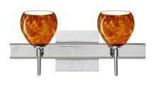  2SW-560518-CR-SQ - Besa Wall With SQ Canopy Tay Tay Chrome Amber Cloud 2x40W G9