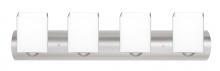  4WZ-449807-LED-SN - Besa Wall Rise Satin Nickel Opal Matte 4x9W LED