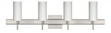  4SW-440307-SN-SQ - Besa Wall With SQ Canopy Copa 3 Satin Nickel Opal Matte 4x40W G9