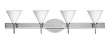  4SW-512107-CR - Besa Wall Kani Chrome Opal Matte 4x40W G9