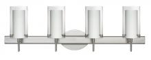  4SW-C44007-LED-SN - Besa Pahu 4 Wall 4SW Clear/Opal Satin Nickel 4x5W LED