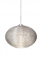  J-4912GL-LED-SN - Besa Pendant For Multiport Canopy Pape 10 Satin Nickel Glitter 1x9W LED