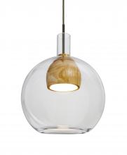  J-BENJICLMD-LED-BR - Besa, Benji Cord Pendant For Multiport Canopy, Clear/Medium, Bronze Finish, 1x9W LED