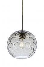  J-BOMYCL-BR - Besa Bombay Pendant For Multiport Canopy, Clear, Bronze Finish, 1x60W Medium Base