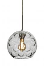  J-BOMYCL-EDIL-BR - Besa Bombay Pendant For Multiport Canopy, Clear, Bronze Finish, 1x8W LED Filament