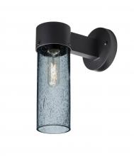  JUNI10BL-WALL-BK - Besa, Juni 10 Outdoor Sconce, Blue Bubble, Black Finish, 1x60W Medium Base