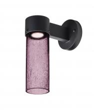  JUNI10PL-WALL-LED-BK - Besa, Juni 10 Outdoor Sconce, Plum Bubble, Black Finish, 1x4W LED