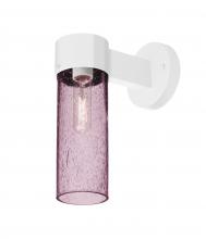  JUNI10PL-WALL-WH - Besa, Juni 10 Outdoor Sconce, Plum Bubble, White Finish, 1x60W Medium Base