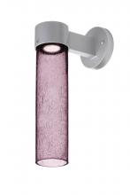  JUNI16PL-WALL-LED-SL - Besa, Juni 16 Outdoor Sconce, Plum Bubble, Silver Finish, 1x4W LED