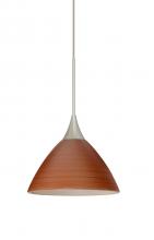  RXP-1743CH-SN - Besa Pendant Domi Satin Nickel Cherry 1x50W Halogen